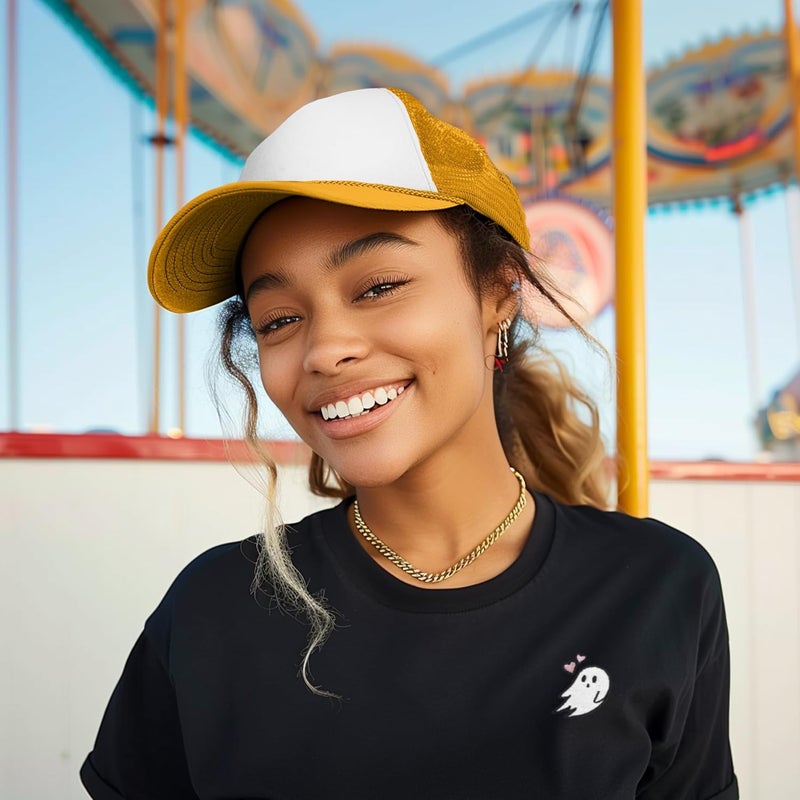 DALIX Two Tone Trucker Hat Summer Mesh Cap with Adjustable Snapback Strap - Image 4